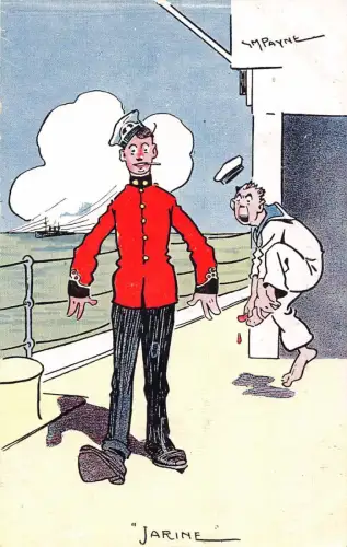 L008 Marine Spitznamen Serie signiert GM Payne Jarine Vintage Postkarte