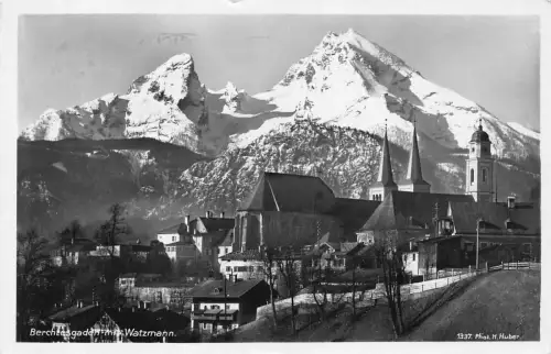L172 Deutschland 1937 Berchtesgaden mit Watzmann alte Postkarte