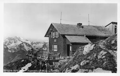 L170 Deutschland Pfrontnerhütte Aggenstein Gaishorn Berg RPPC Vintage Postkarte
