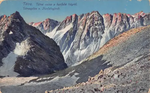 A064 Slowakei 1916 Feldpost 1. Weltkrieg Tatra Berggipfel Hunfalvyjoch Postkarte