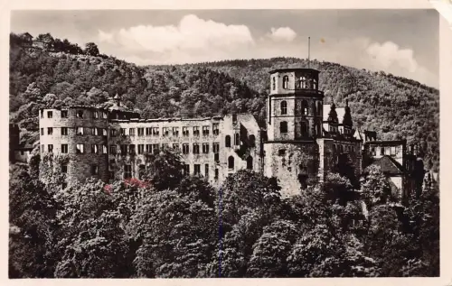 A063 Deutschland 1939 Schloss Heidelberg Schloss RPPC Vintage Postkarte