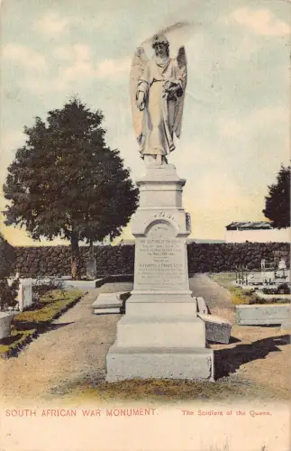 Südafrika 1908 Kriegsdenkmal Soldaten der Königin Vintage Postkarte