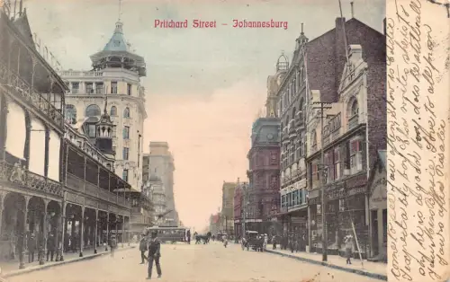 Südafrika 1907 Pritchard Street Johannesburg Vintage Postkarte