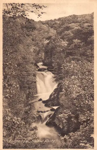 England 1953 Ingleton Snow Falls Vintage Postkarte