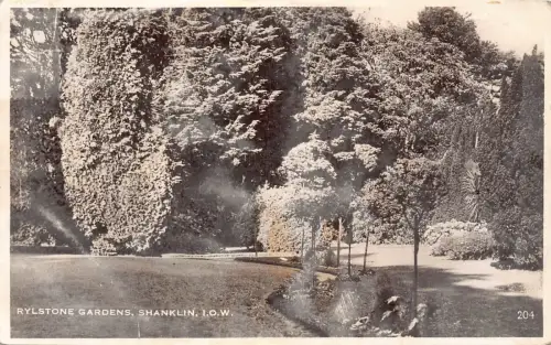 England Rylstone Gardens Shanklin Isle of Wight RPPC Vintage Postkarte