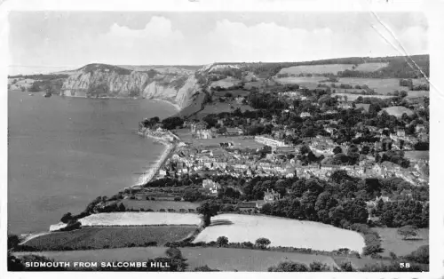 England 1967 Sidmouth von Salcombe Hill Vintage Postkarte