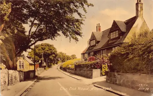 England 1955 Alnmouth The Old Road Vintage Postkarte