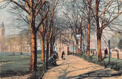 England Linden Avenue Leamington Vintage Postkarte