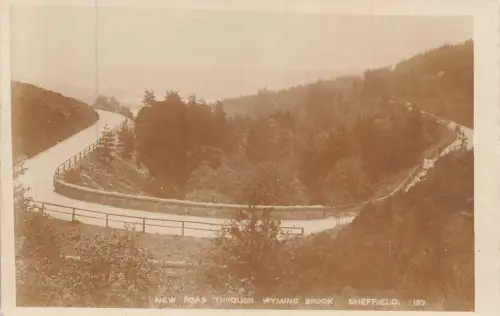 England New Road Through Sheffield Wyming Brook Vintage Postkarte