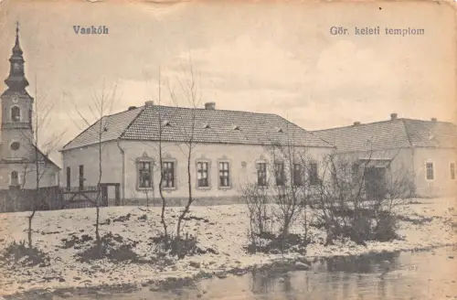L515 Rumänien Bihor Vascau Vaskoh griechisch katholische Kirche Vintage Postkarte