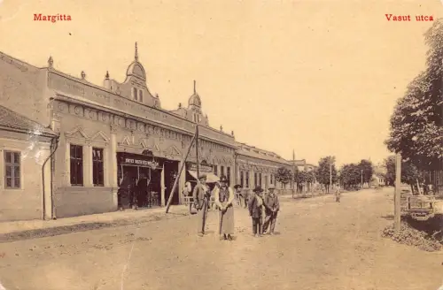 L515 Rumänien Bihor Margitta Marghita Vasut utca Vintage Postkarte