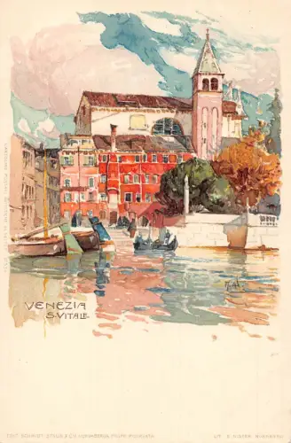 Italien Venezia Venedig S Vitale Kunst von Manuel Wielandt Chromo Litho Postkarte