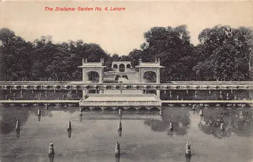 Indien Der Shalamar Garten Lahore Vintage Postkarte