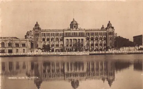 Indien Bengal Club Kalkutta Vintage Postkarte