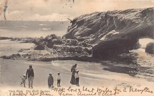 Südafrika 1906 Durban Cave Rock The Bluff Children Vintage Postkarte