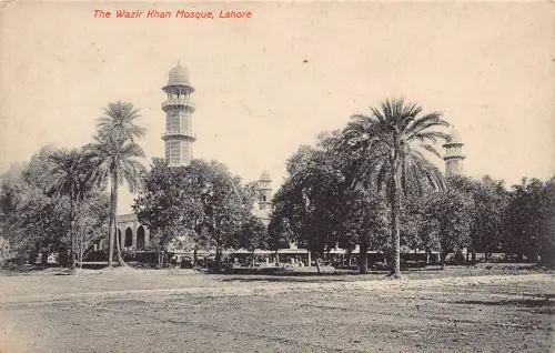 Indien Die Wazir Khan Moschee Lahore Vintage Postkarte