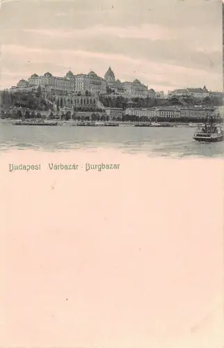Ungarn Budapest Varbazar Burgbazar Schloss Vintage Postkarte