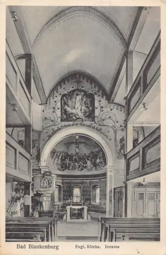 L182 Deutschland Bad Blankenburg Kirche Innenraum Vintage Postkarte