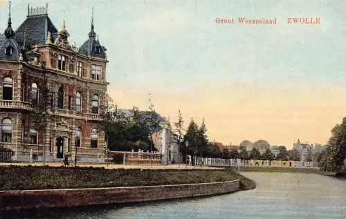 L177 Niederlande Zwolle Groot Weezenland Vintage Postkarte