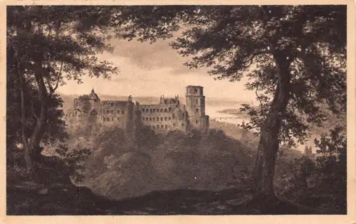 L183 Deutschland 1921 Heidelberger Schloss Vintage Postkarte