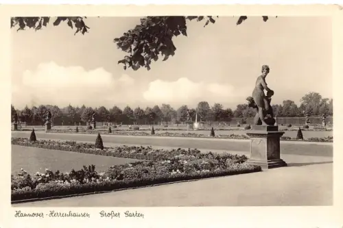 L183 Deutschland Hannover Herrenhausen Großer Garten Garten RPPC Vintage Postkarte