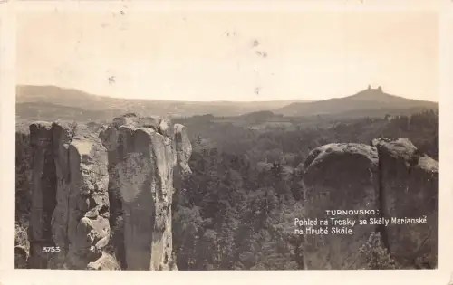 A087 Tschechien 1929 Blick von Hrube Skale auf Skaly Marianske Cliffs Postkarte