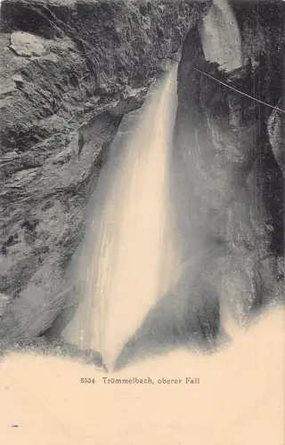 A085 Schweiz Truemmelbach oberer Fall Wasserfall ungeteilt Vintage Postkarte