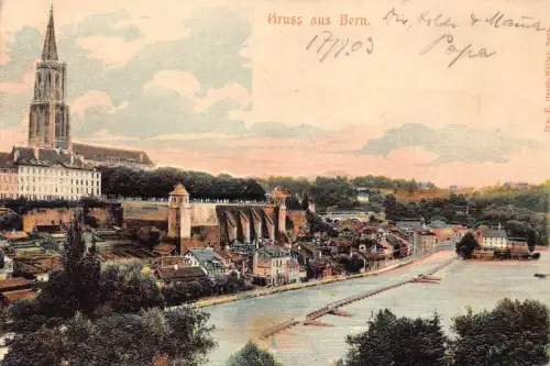 Schweiz 1903 Gruss aus Bern Litho Vintage Postkarte