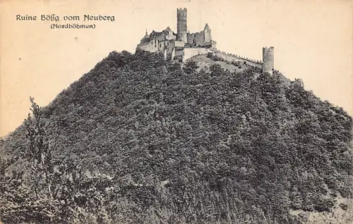 A087 Tschechien 1921 Staatliche Burg Bezdez, Ruine Böfig Neuberg Postkarte
