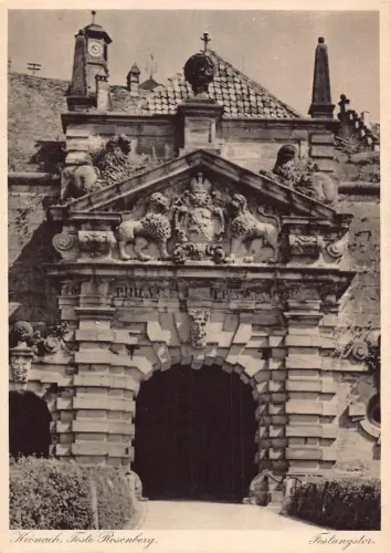 A082 Deutschland Kronach Feste Rosenberg Festungtor Vintage Postkarte