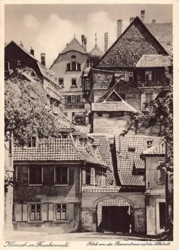 A082 Deutschland Kronach i Frankenwald Bienenstraße Straßenansicht Altstadt Postkarte