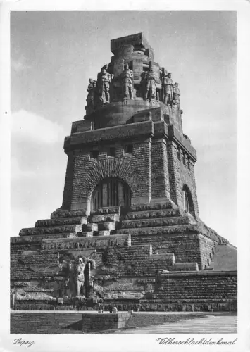 A082 Deutschland Leipzig Denkmal Voelkerschlachtdenkmal Vintage Postkarte