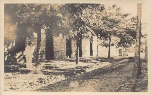 L334 Kolumbien Bogota Mann in der Nähe von Bäumen und Gebäude Park Vintage Postkarte