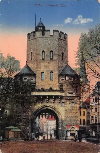 L151 Germany Koeln. Festungseingang Severin Tor Vintage Postkarte