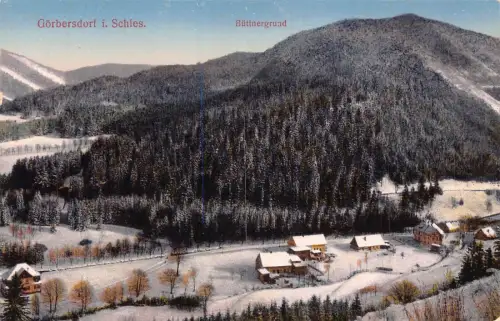 Polen Sokolowsko Görbersdorf i Schles Büttnergrund Berg Vintage Postkarte