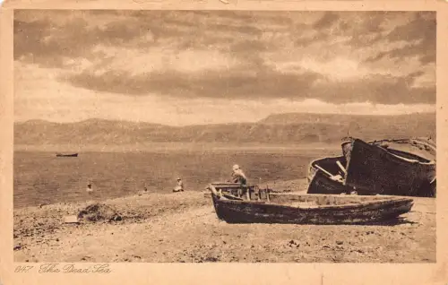 Israel Die Boote vom Toten Meer Vintage Postkarte