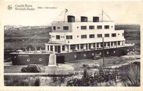 Belgien Coxyde Bains Koksijde Baden Hotel Normandie Vintage Postkarte