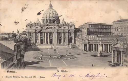 Italien 1903 Roma Rom S Pietro Kirche Vintage Postkarte