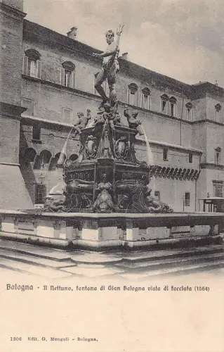 Italien Bologna Il Nettuno Fontana di Gian Bologna Vintage Postkarte