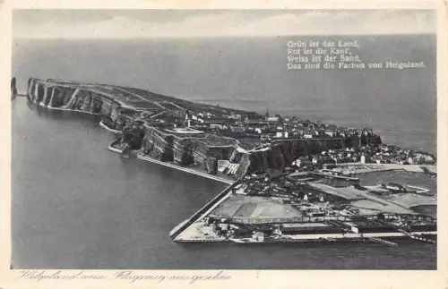 Deutschland Helgoland Luftaufnahme Vintage Postkarte