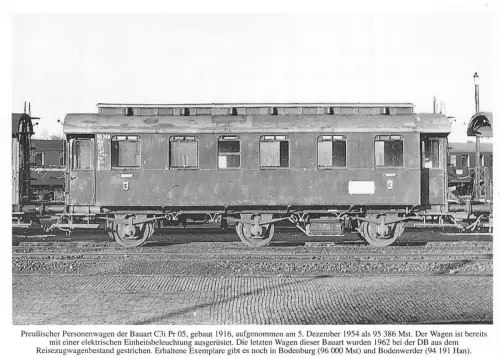 Zugwaggons Preußischer Personenwagen Bauart C3i Pr05 DB Bodenburg AK