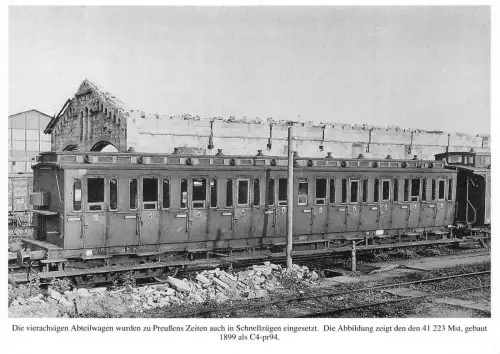 Zug Waggon Abtwagen Preussens Zeiten Schnellzuegen 1899 C4-pr94 Postkarte