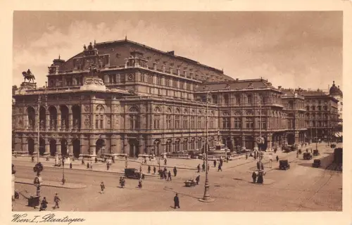 Austria Wien Wien Staatsoper Oper Vintage Postkarte