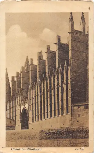 Spanien Ciutat de Mallorca La Seu Vintage Postkarte