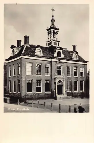 Niederlande Edam Raadhuis Haus RPPC Vintage Postkarte