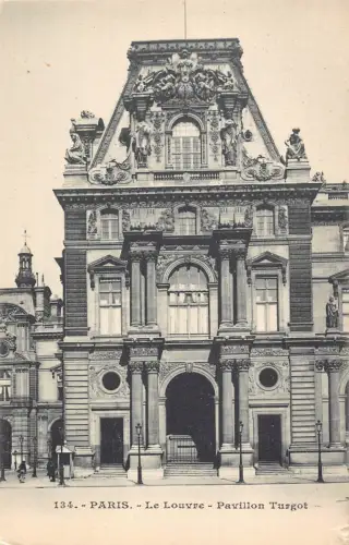 Frankreich Paris Le Louvre Pavillon Turgot Vintage Postkarte