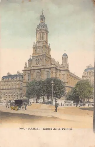Frankreich Paris Eglise de la Trinite Kirche Vintage Postkarte
