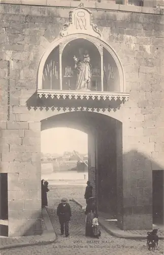 Frankreich Saint Malo La Grande et la Chapelle de la Vierge Vintage Postkarte