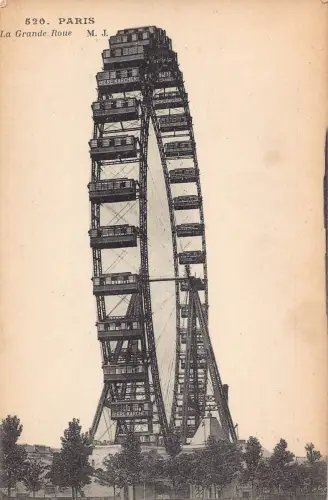 Frankreich Paris Grande Roue Riesenrad Vintage Postkarte