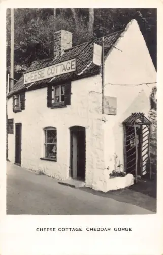England Cheese Cottage Cheddar Gorge RPPC Vintage Postkarte